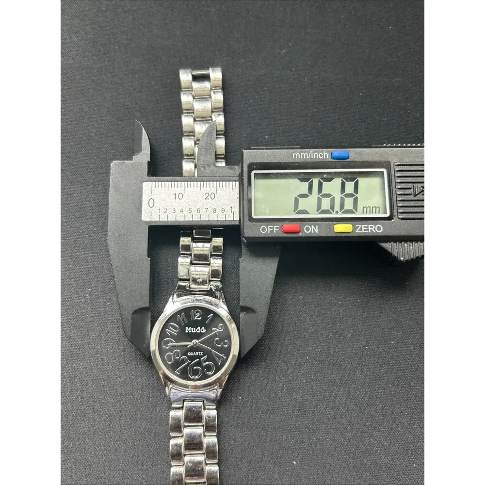 Mudd Black Dial Silver Tone Women’s Quartz Watch
